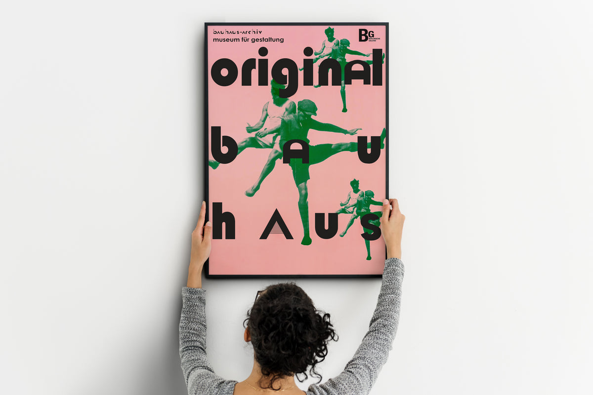 Bauhaus Archiv Poster Modernist Pink & Green Art Print Abstract Figures