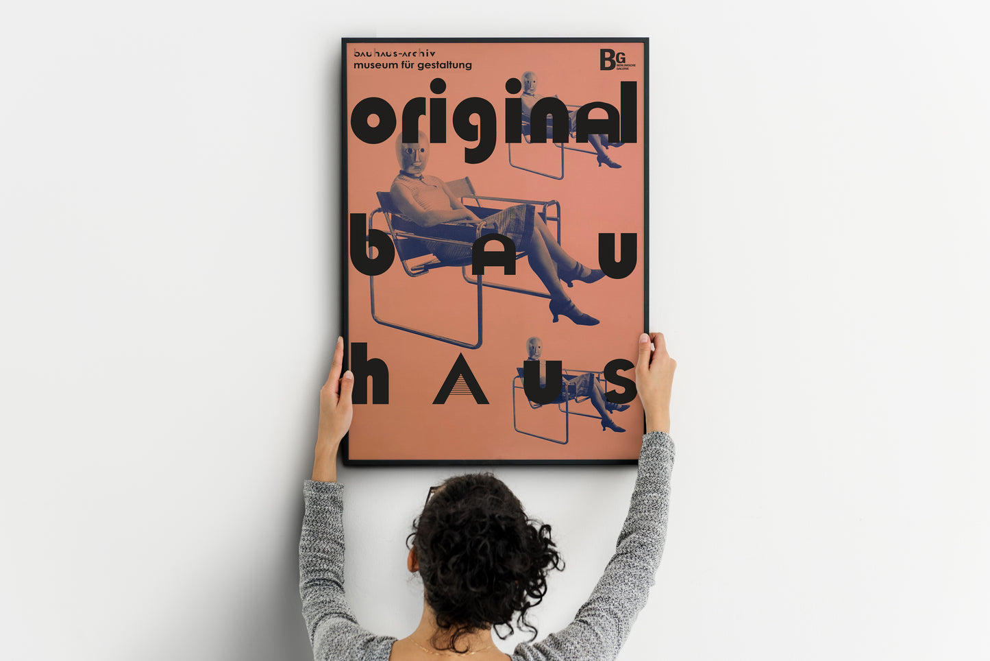 Bauhaus Original Poster – Mid Century Modern Wall Art with Iconic Wassily Chair