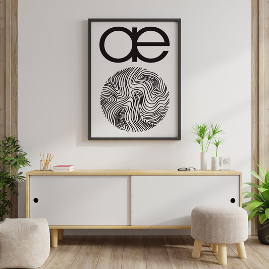 Autechre Logo Style Poster Print – Minimalist Electronic Music Wall Art