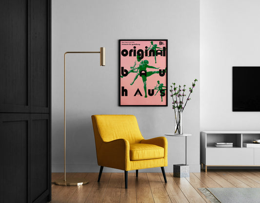 Bauhaus Archiv Poster Modernist Pink & Green Art Print Abstract Figures