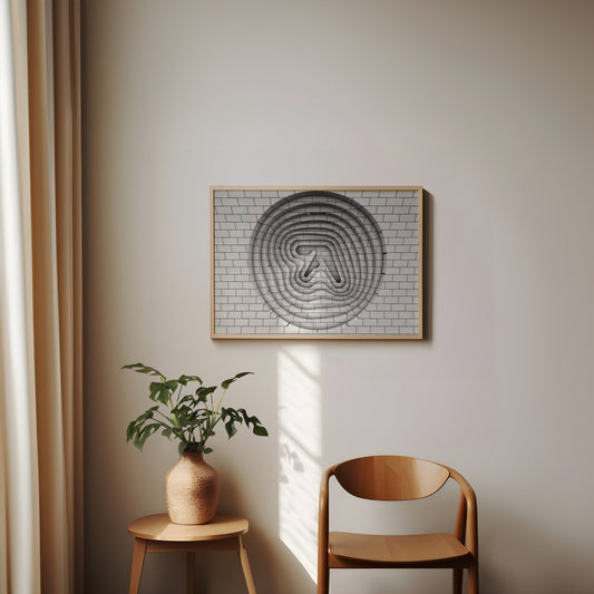 Aphex Twin Collapse EP poster with geometric electronic music artwork for home office decor