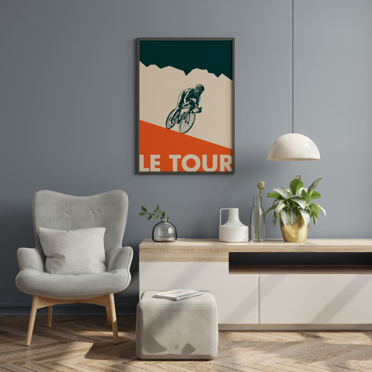 Le Tour De France poster, road cycling sport wall art print