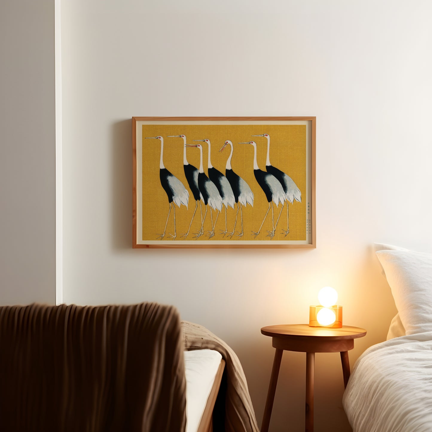 Japanese Crane Poster – Vintage Bird Wall Art for Living Room & Bedroom