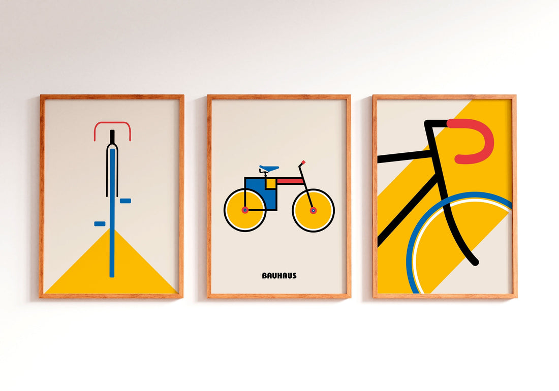 Bauhaus Cycling Wall Art That Completes Modern Spaces