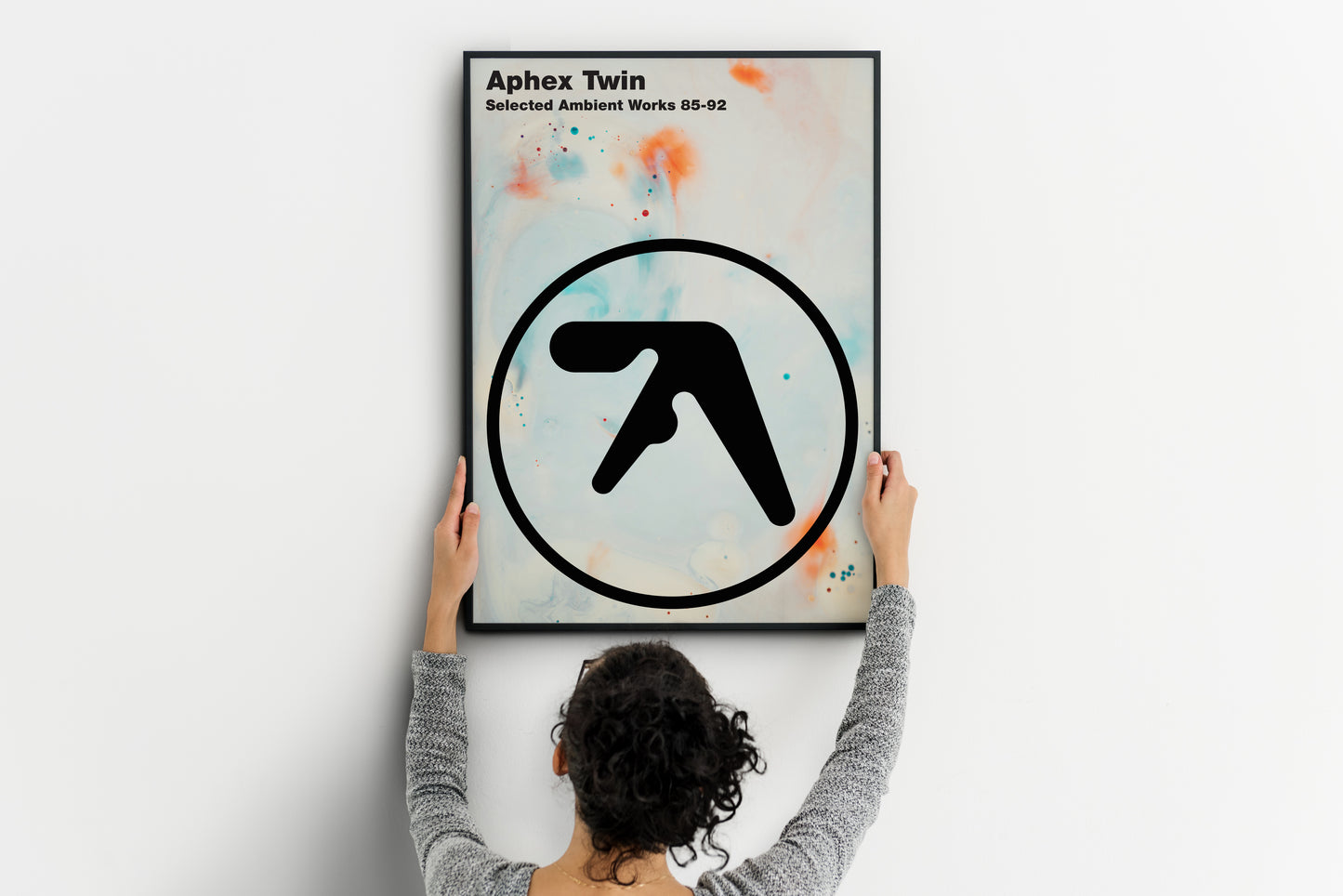 Minimalist Electronic Music Poster Print – Abstract Symbol Wall Art for Modern Interiors