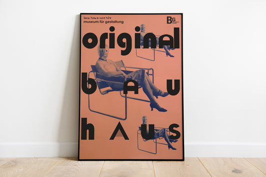 Bauhaus Original Poster – Mid Century Modern Wall Art with Iconic Wassily Chair