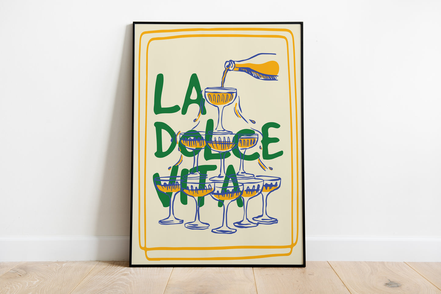 La Dolce Vita Cocktail Poster – Italian Wine & Aperitivo Wall Art Print