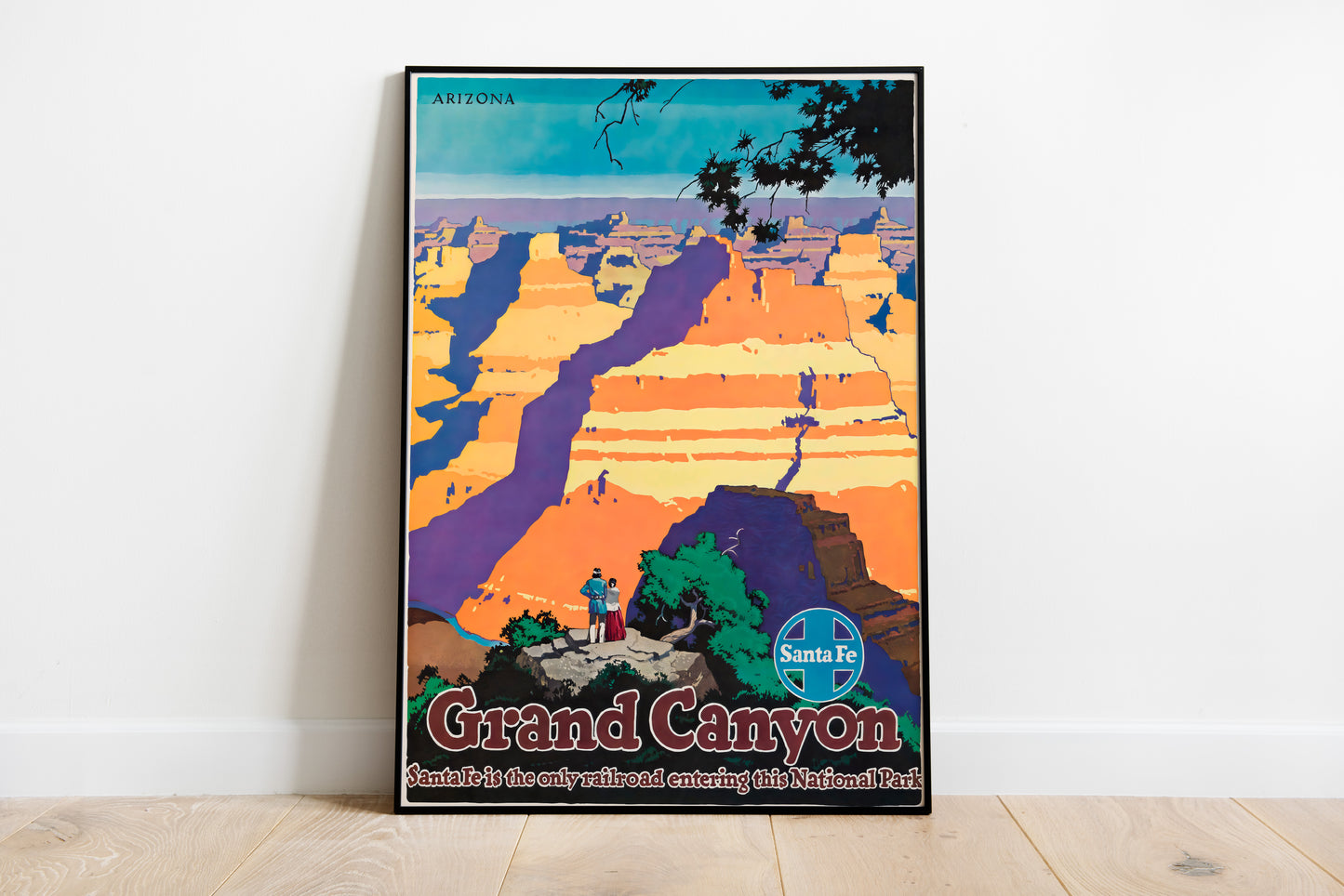 Vintage Grand Canyon Travel Poster – Retro Railway Advertising Wall Art Print