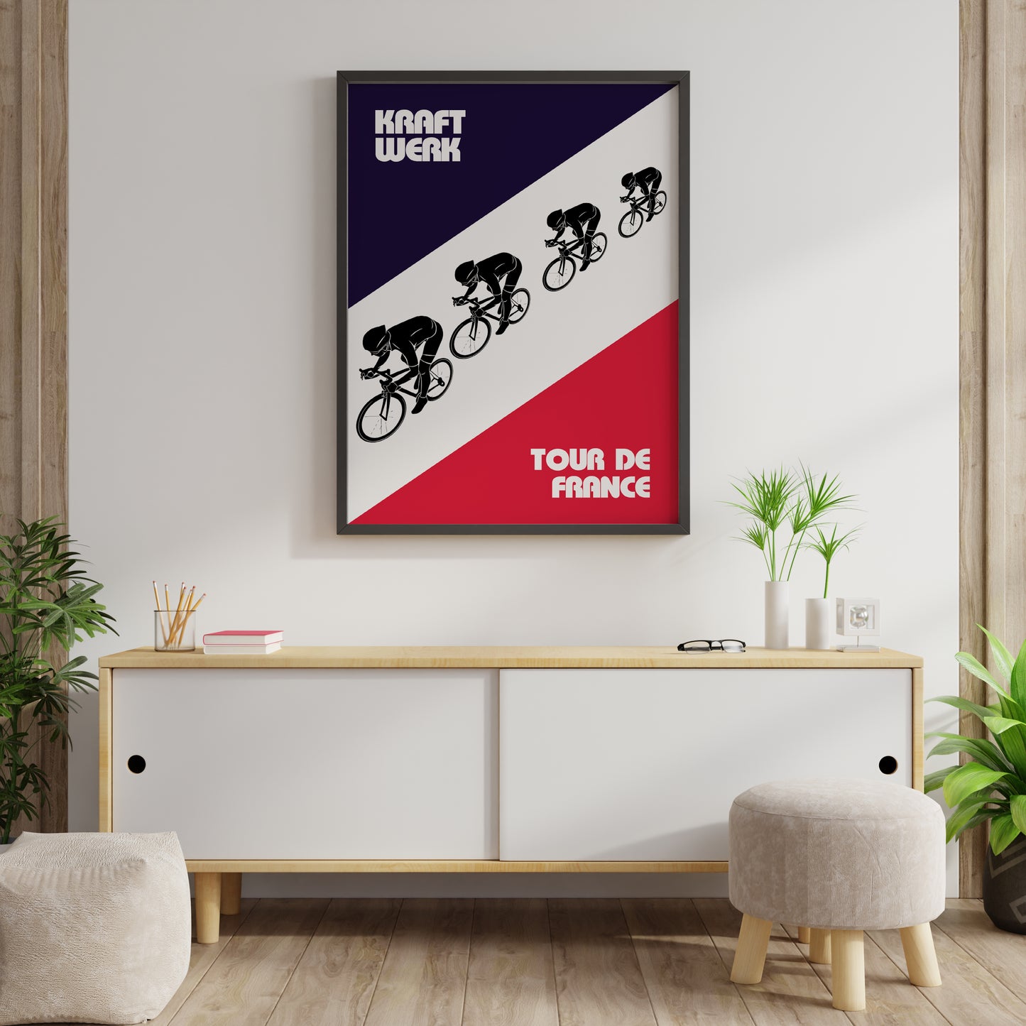 Kraftwerk Tour de France Poster | Retro Cycling Art | Music Room Decor