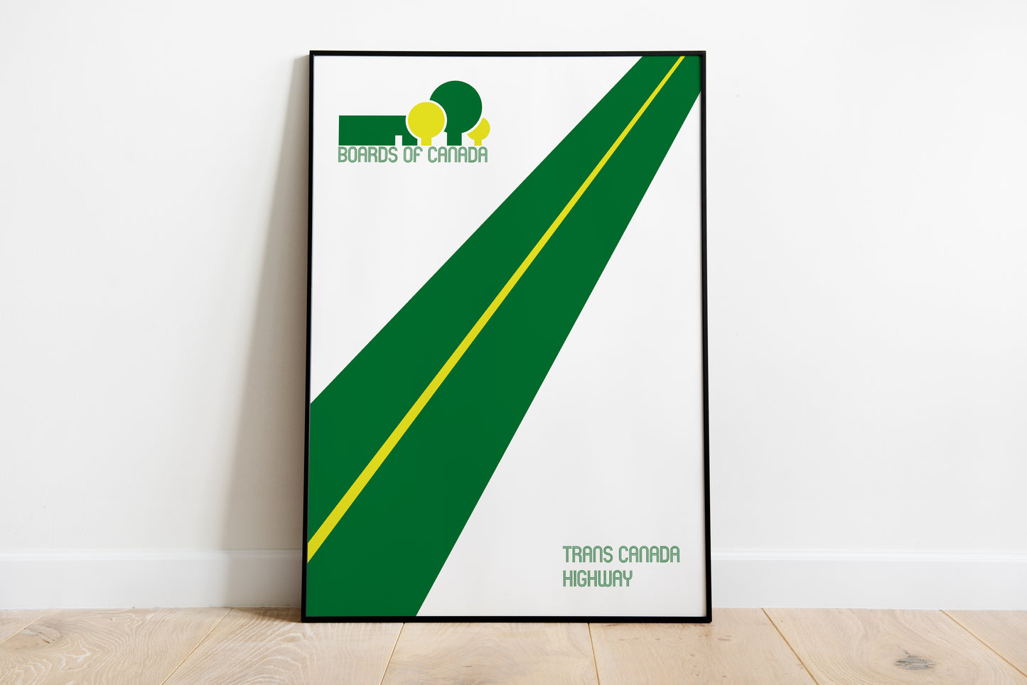 Boards of Canada Trans Canada Highway Style Poster Print – Minimalist Electronic Wall Art