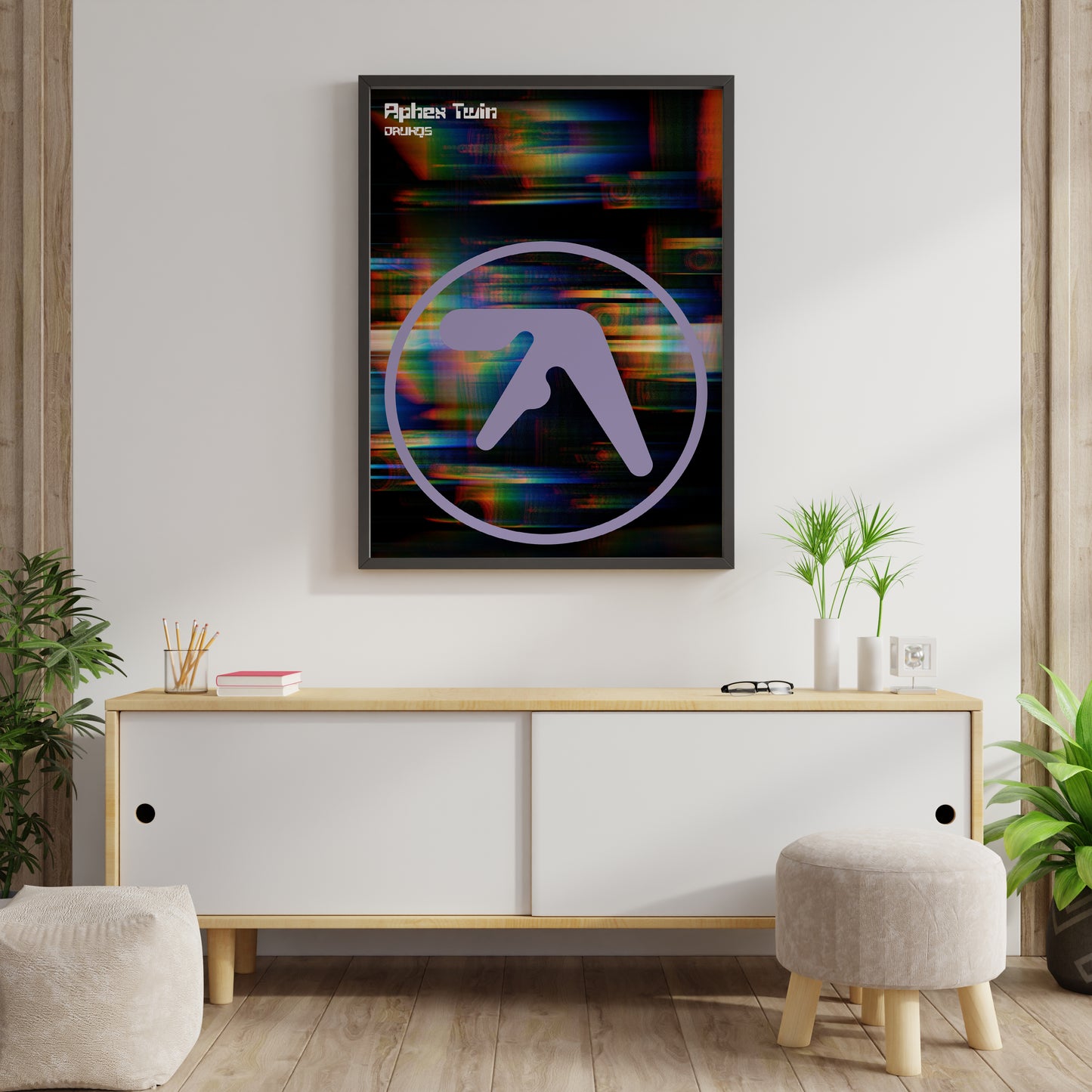Aphex Twin Inspired “Drukqs” Album Cover Print – 90s Electronic Music Wall Art Poster