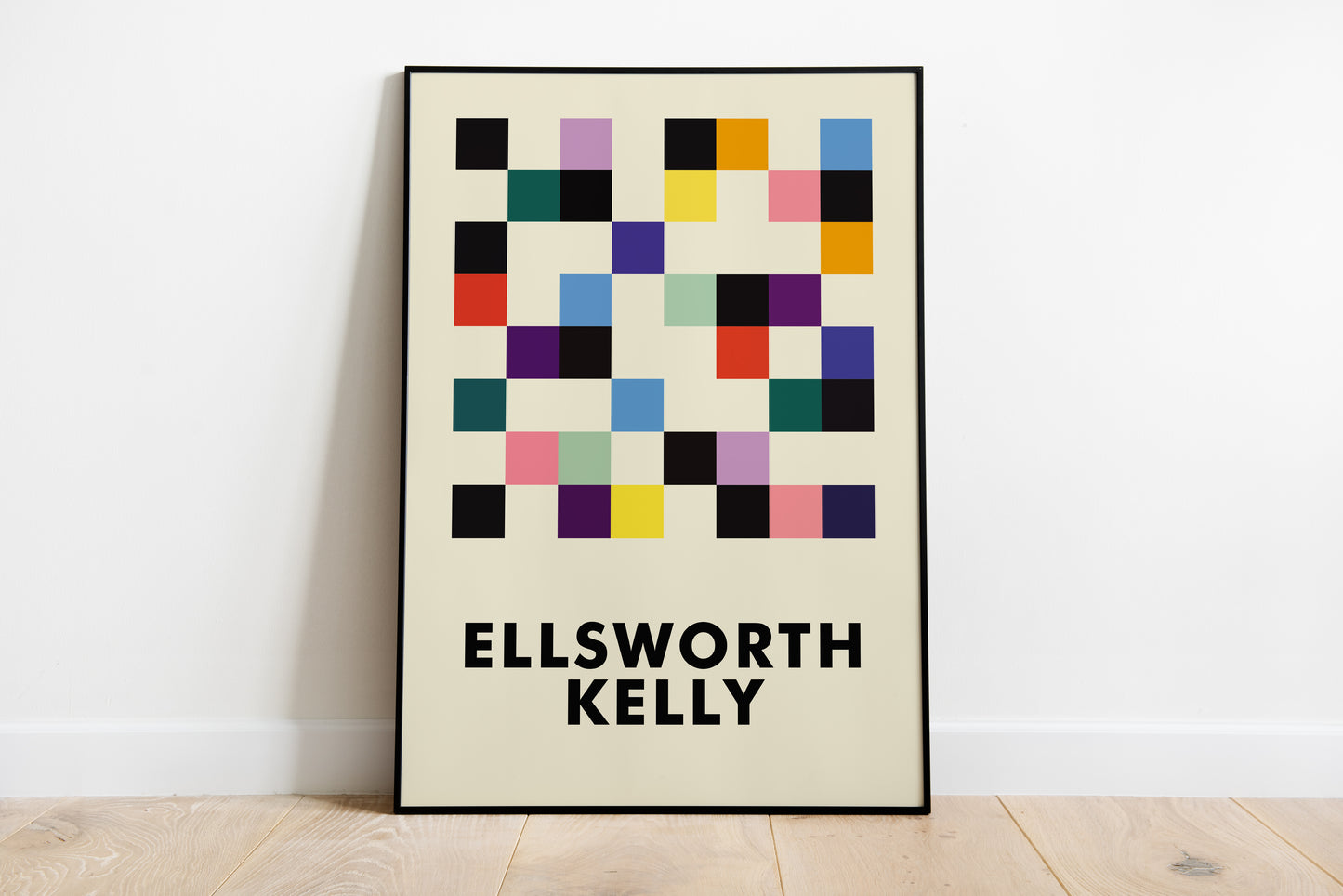 Ellsworth Kelly Inspired Geometric Poster – Modern Abstract Wall Art Print