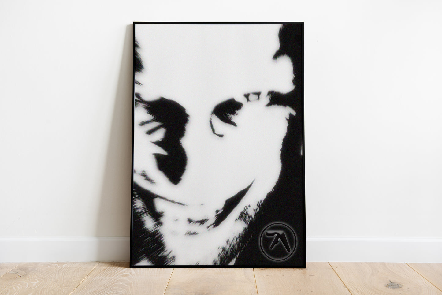 Electronic Music Album Cover Style Poster Print – Dark Portrait Wall Art for Modern Interiors