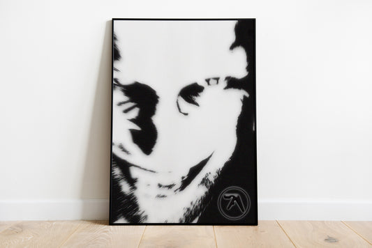 Electronic Music Album Cover Style Poster Print – Dark Portrait Wall Art for Modern Interiors