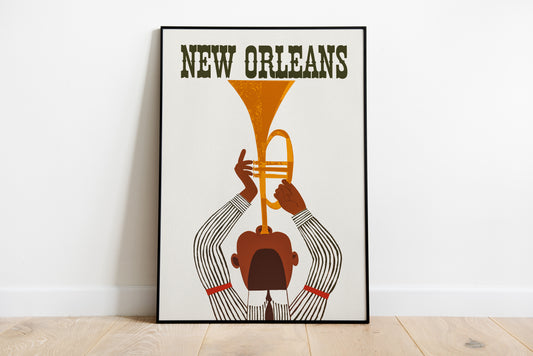 New Orleans Jazz Poster – Vintage Music Inspired Wall Art Print