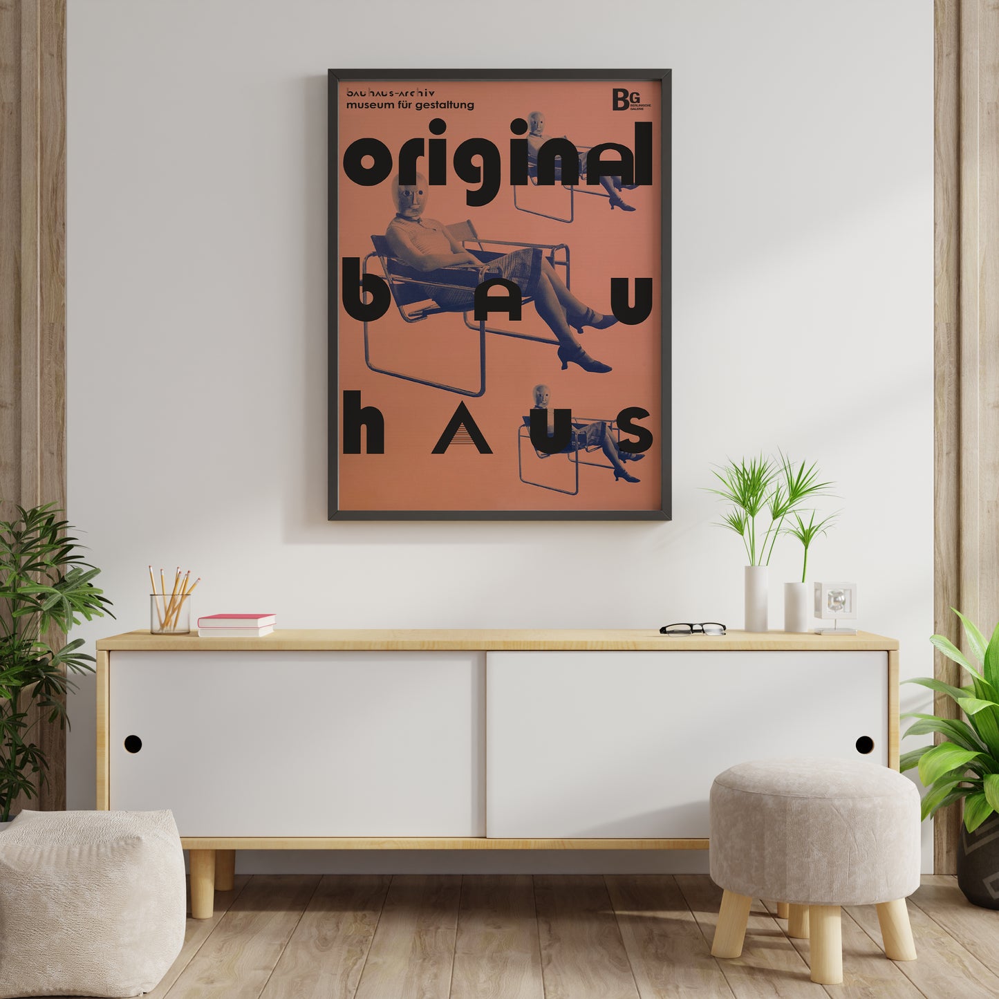 Bauhaus Original Poster – Mid Century Modern Wall Art with Iconic Wassily Chair