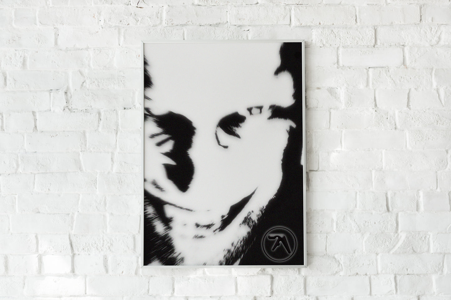 Electronic Music Album Cover Style Poster Print – Dark Portrait Wall Art for Modern Interiors