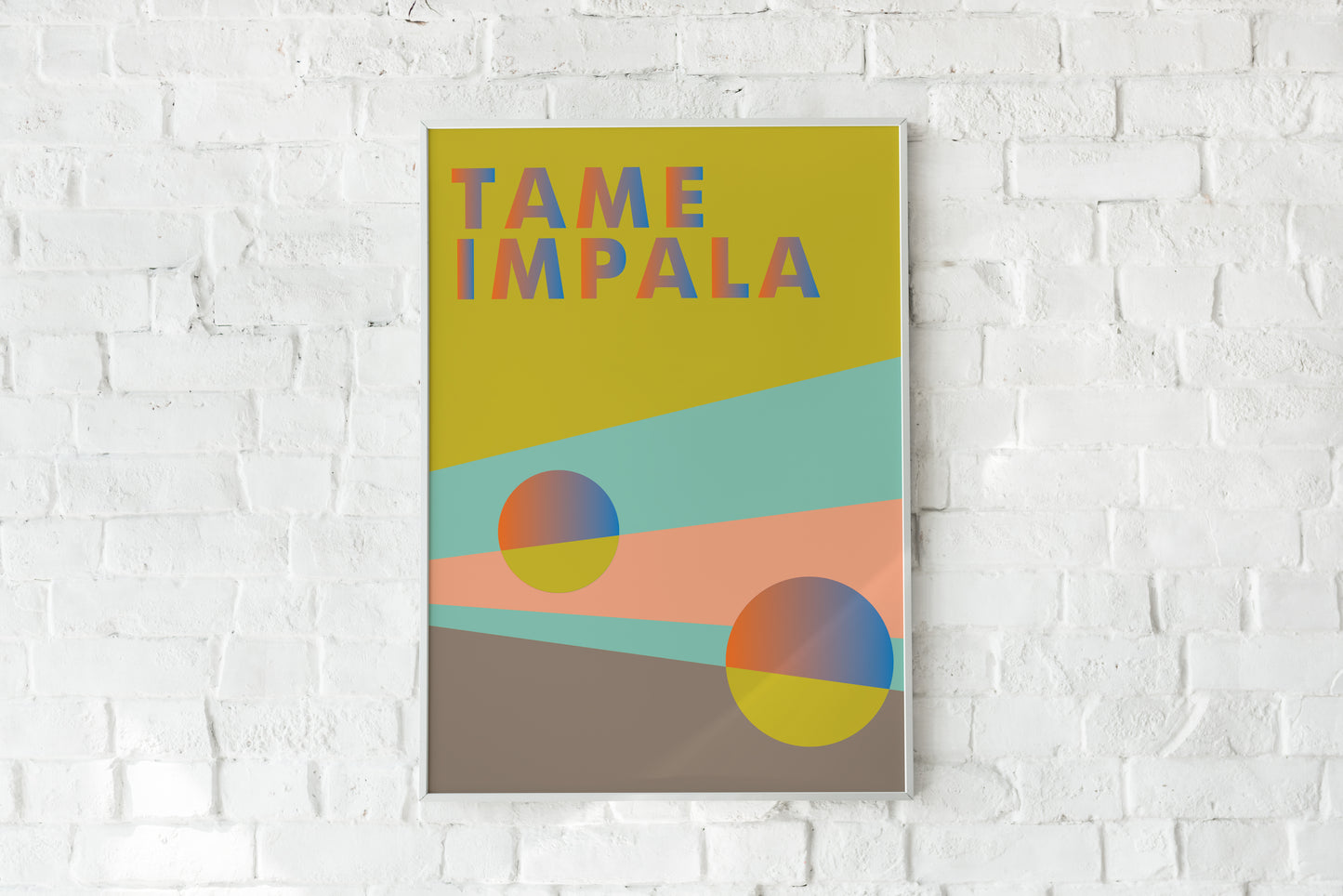 Psychedelic Music Inspired Poster Print – Modern Abstract Geometric Wall Art for Living Room, Studio & Home Decor