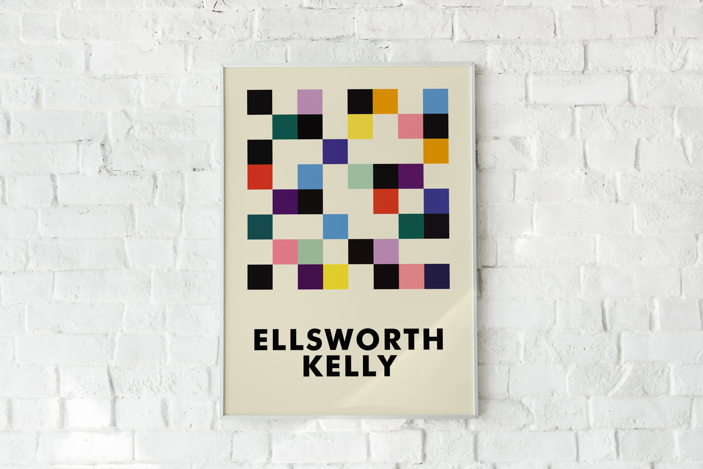 Ellsworth Kelly Inspired Geometric Poster – Modern Abstract Wall Art Print