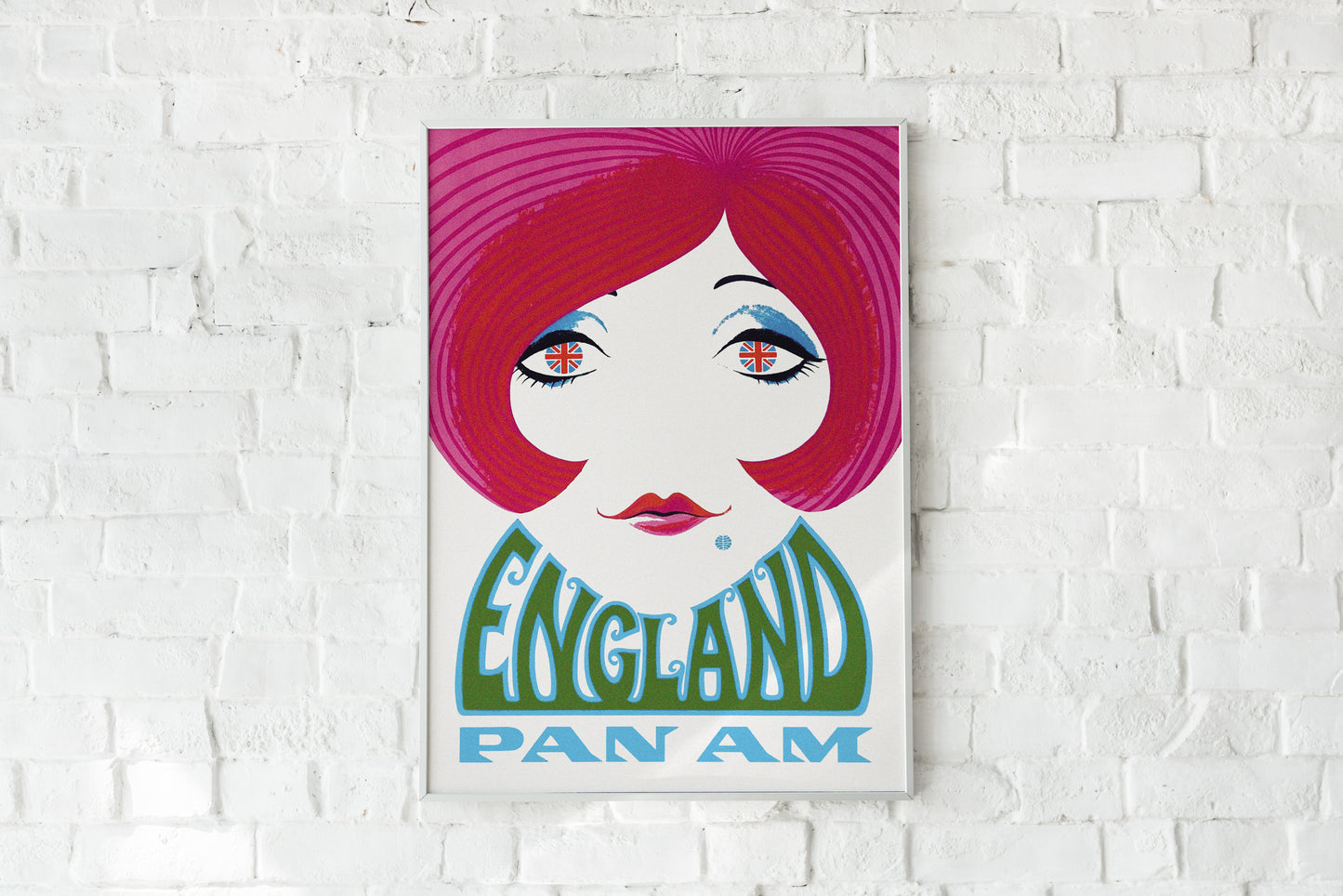 Vintage Aviation Travel Poster – England Airline Retro Wall Art Print