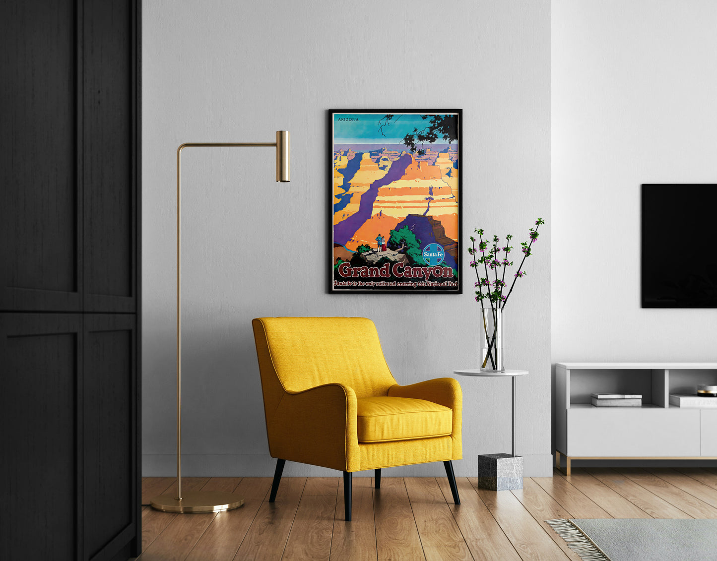 Vintage Grand Canyon Travel Poster – Retro Railway Advertising Wall Art Print