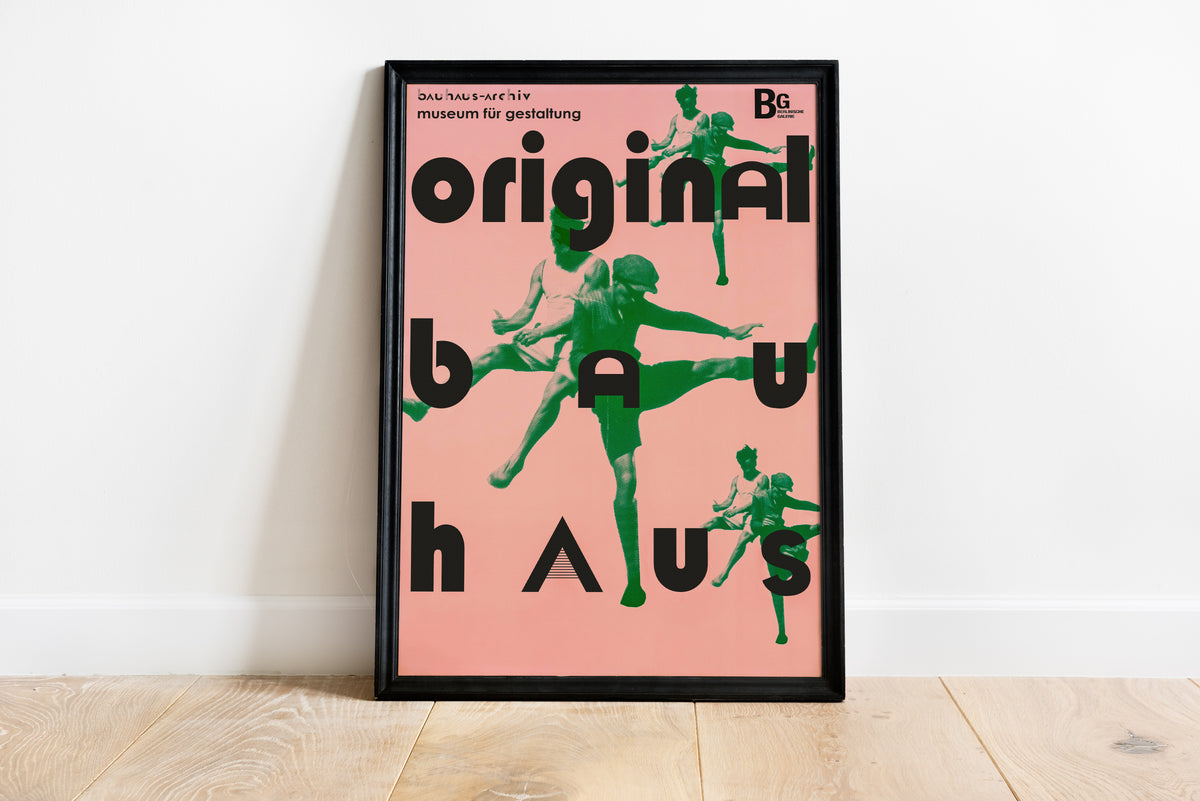 Bauhaus Archiv Poster Modernist Pink & Green Art Print Abstract Figures