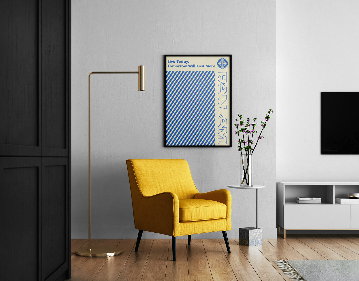 Vintage Airline Travel Poster Wall Art – Retro Aviation Print