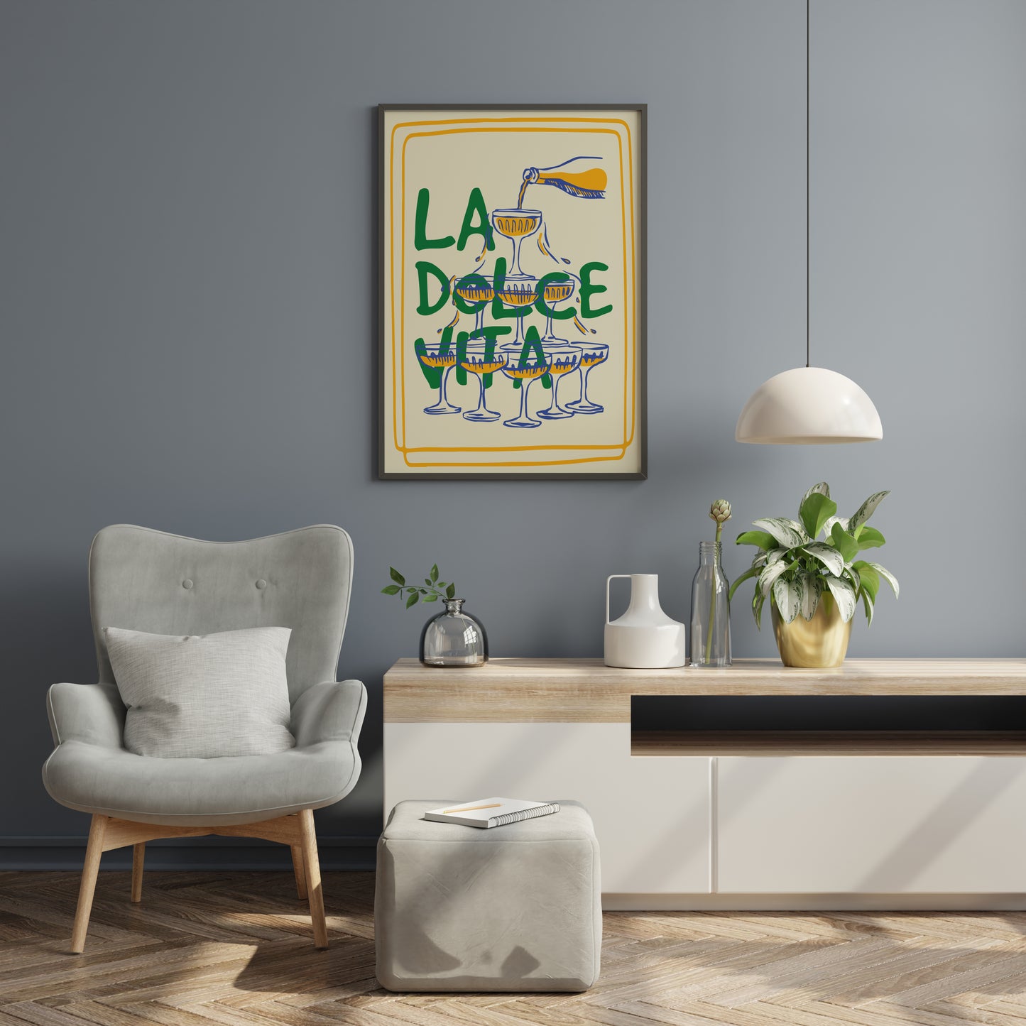 La Dolce Vita Cocktail Poster – Italian Wine & Aperitivo Wall Art Print