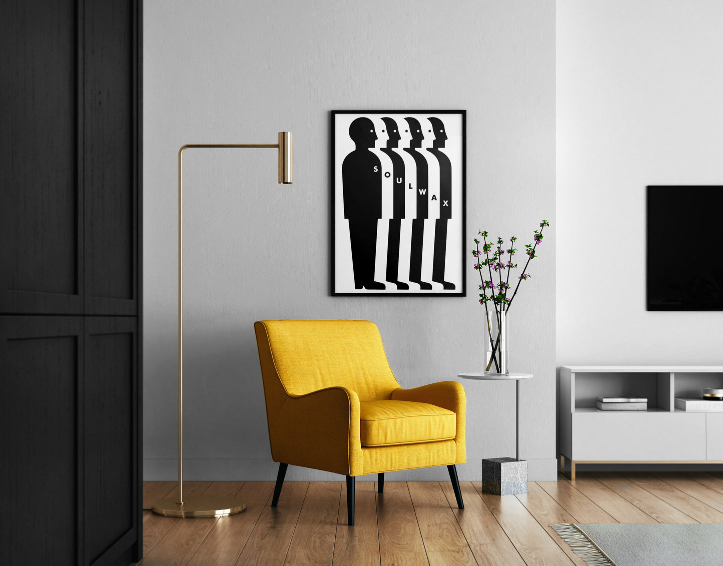 Minimal Black and White Band-Inspired Poster – Modern Typographic Album Cover Style Print