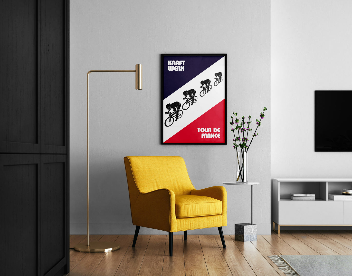 Kraftwerk Tour de France Poster | Retro Cycling Art | Music Room Decor