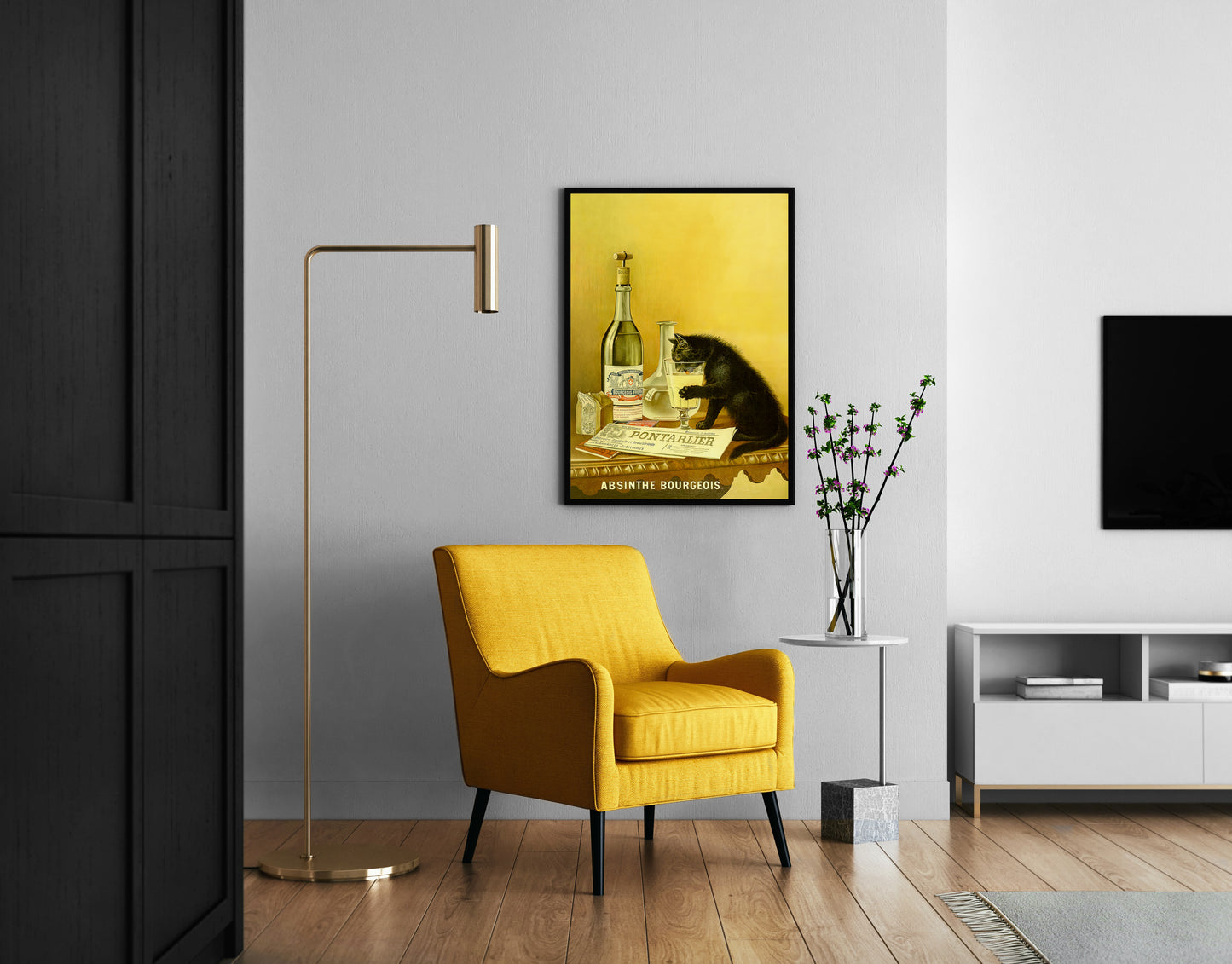 Vintage Absinthe Inspired Poster Print – Classic Bar Wall Art for Kitchen, Dining Room & Home Decor