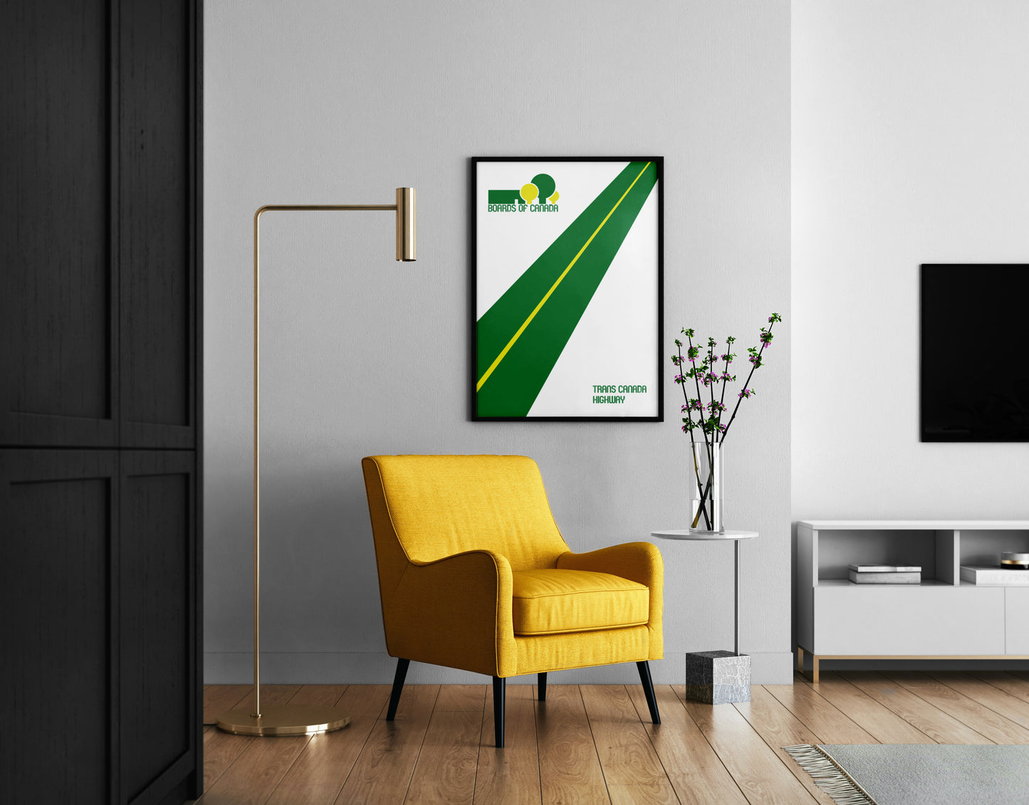 Boards of Canada Trans Canada Highway Style Poster Print – Minimalist Electronic Wall Art