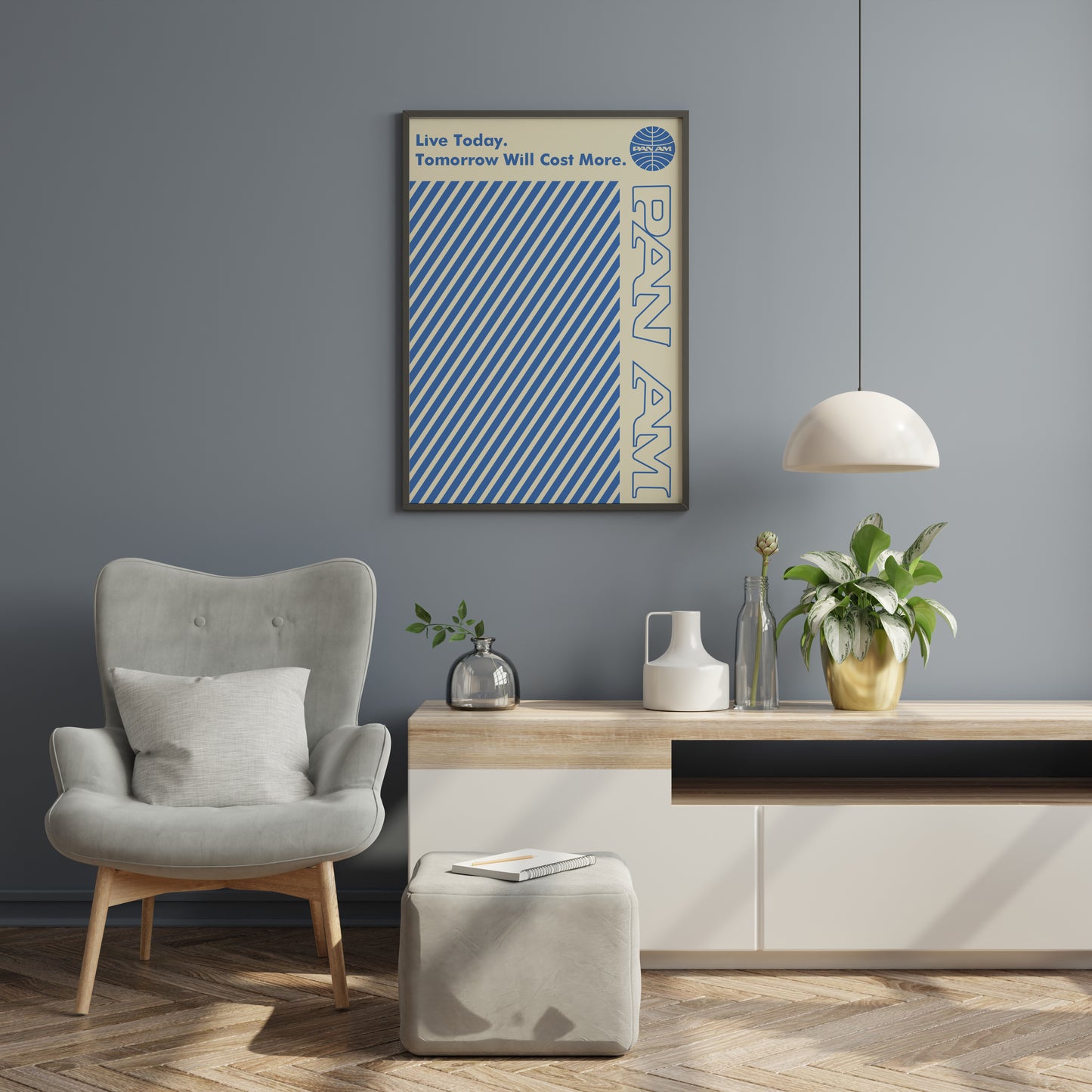 Vintage Airline Travel Poster Wall Art – Retro Aviation Print