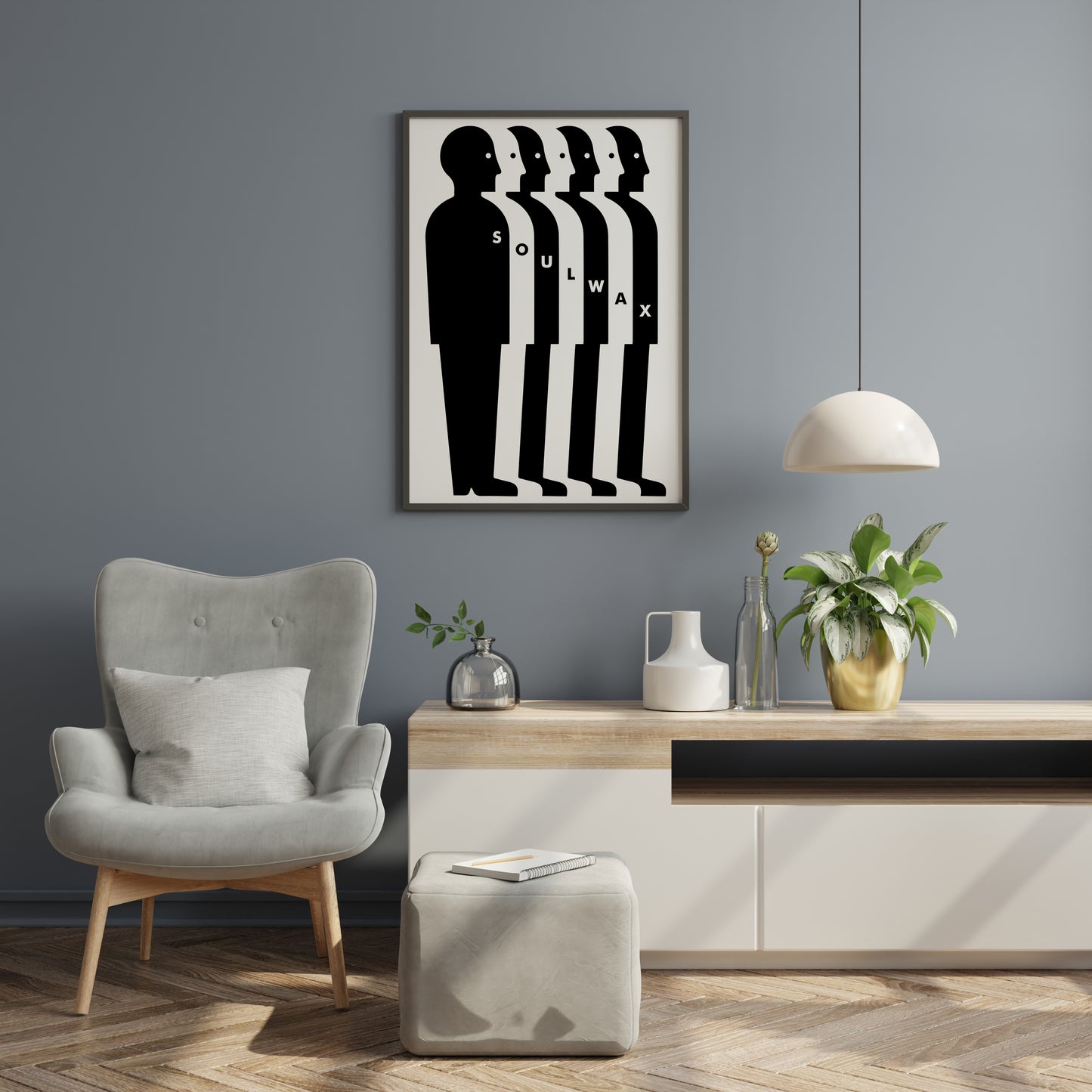 Minimal Black and White Band-Inspired Poster – Modern Typographic Album Cover Style Print