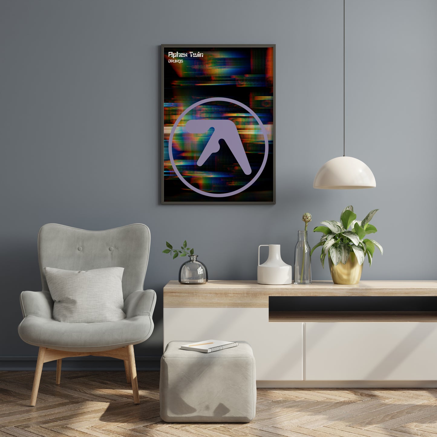 Aphex Twin Inspired “Drukqs” Album Cover Print – 90s Electronic Music Wall Art Poster