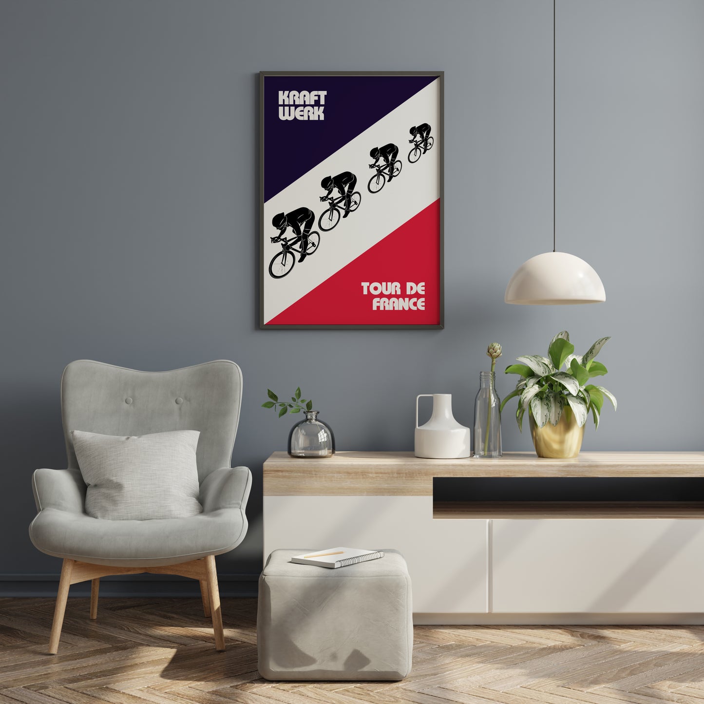 Kraftwerk Tour de France Poster | Retro Cycling Art | Music Room Decor