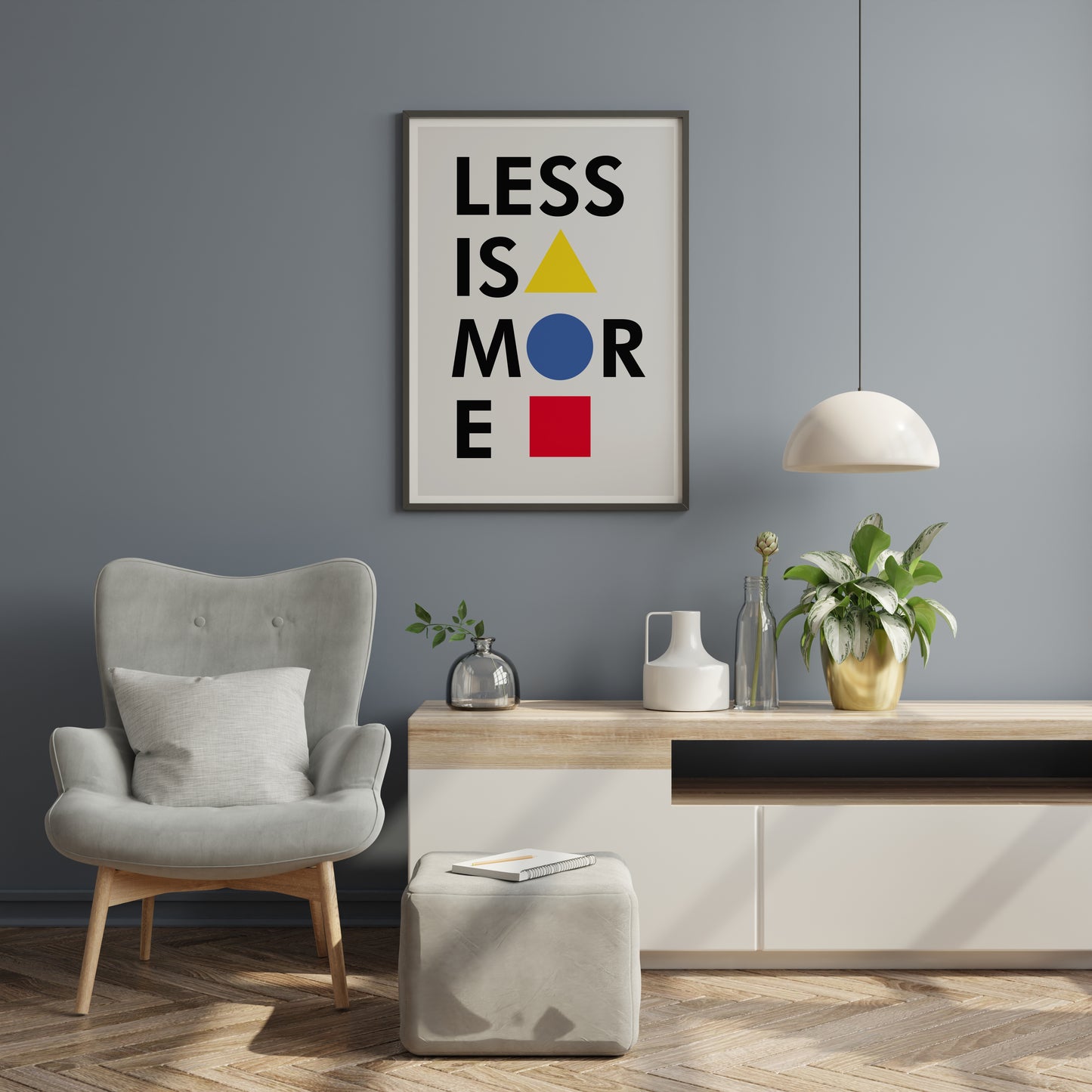 Minimalist Typography Poster Print – Modern Geometric Wall Art for Office, Living Room & Home Decor