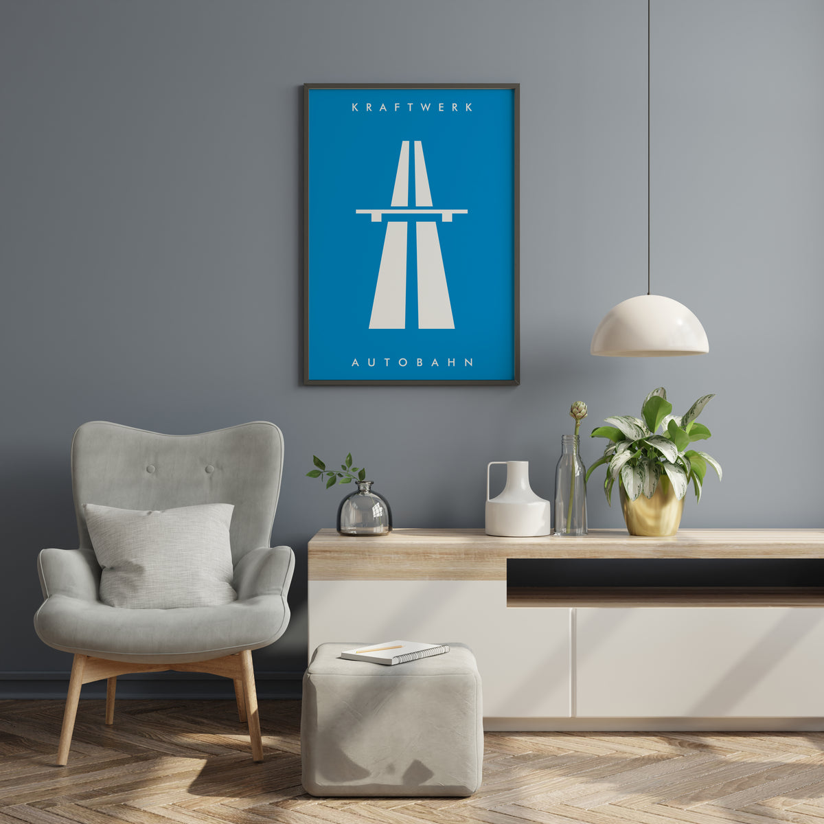Kraftwerk Autobahn Album Cover Art Print: Electronic Music Poster