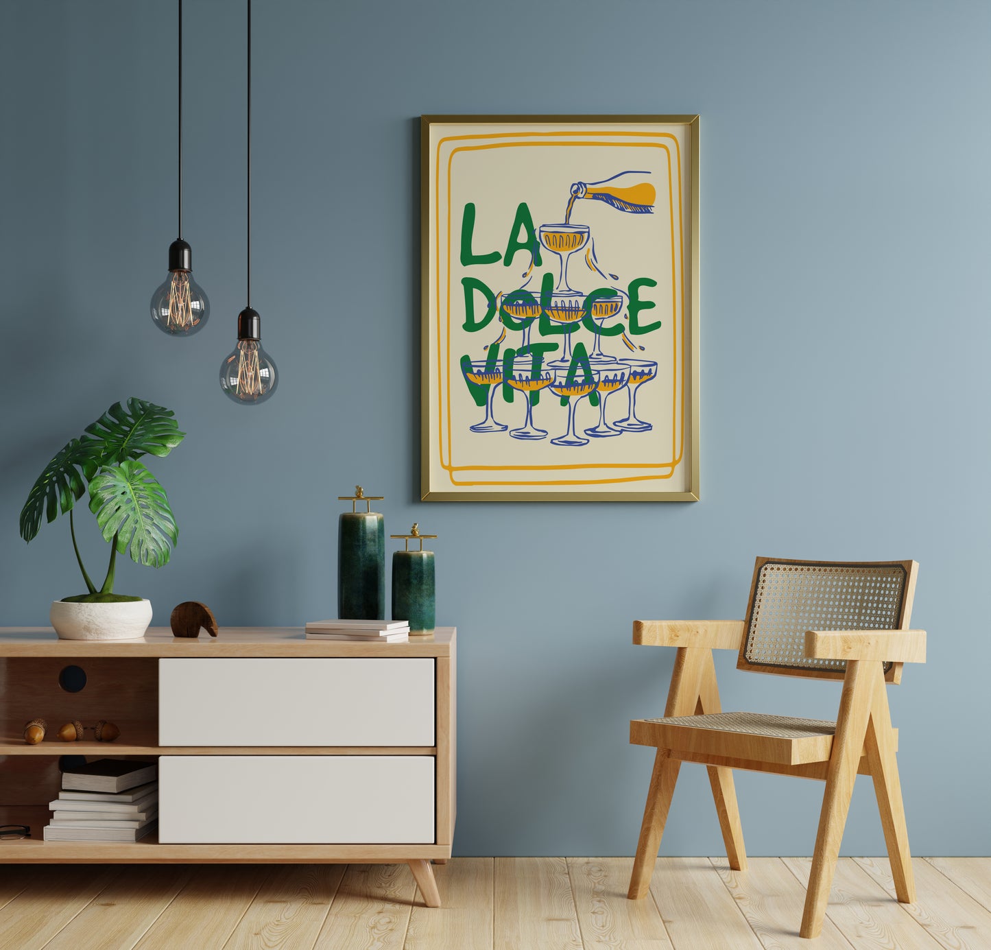 La Dolce Vita Cocktail Poster – Italian Wine & Aperitivo Wall Art Print