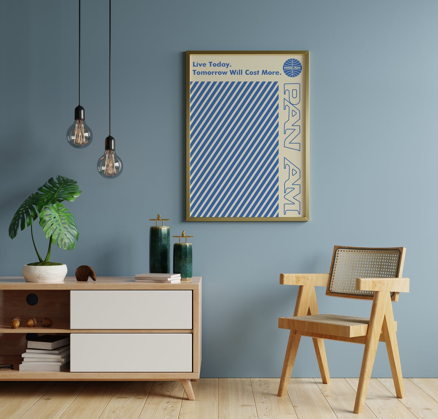 Vintage Airline Travel Poster Wall Art – Retro Aviation Print