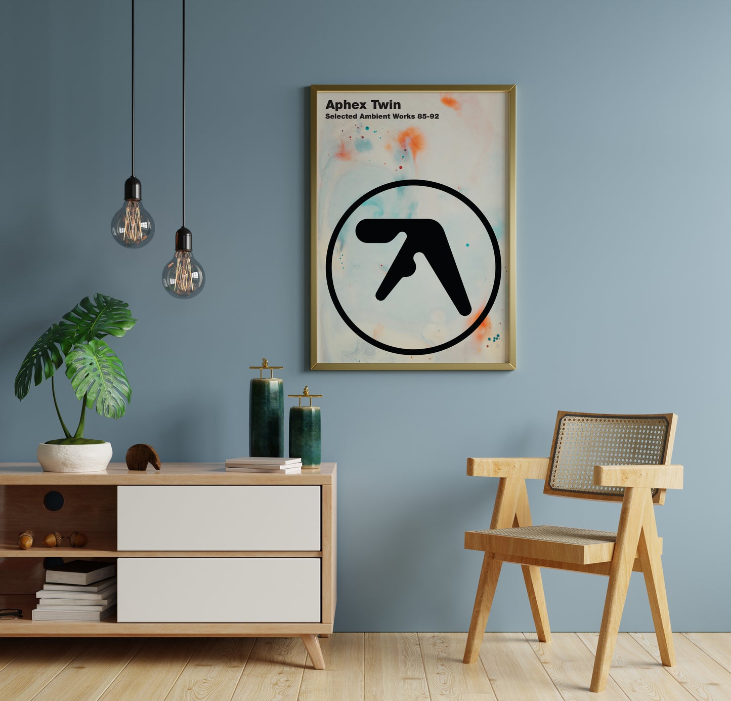 Minimalist Electronic Music Poster Print – Abstract Symbol Wall Art for Modern Interiors