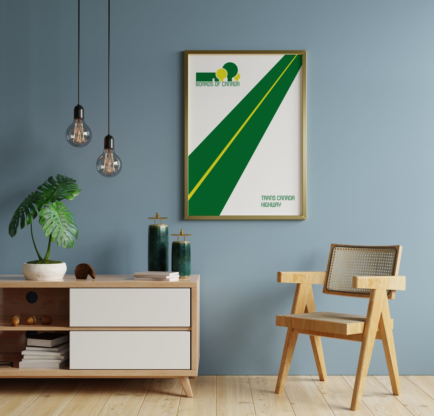 Boards of Canada Trans Canada Highway Style Poster Print – Minimalist Electronic Wall Art