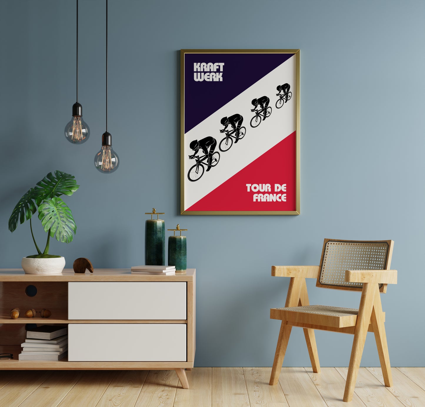 Kraftwerk Tour de France Poster | Retro Cycling Art | Music Room Decor
