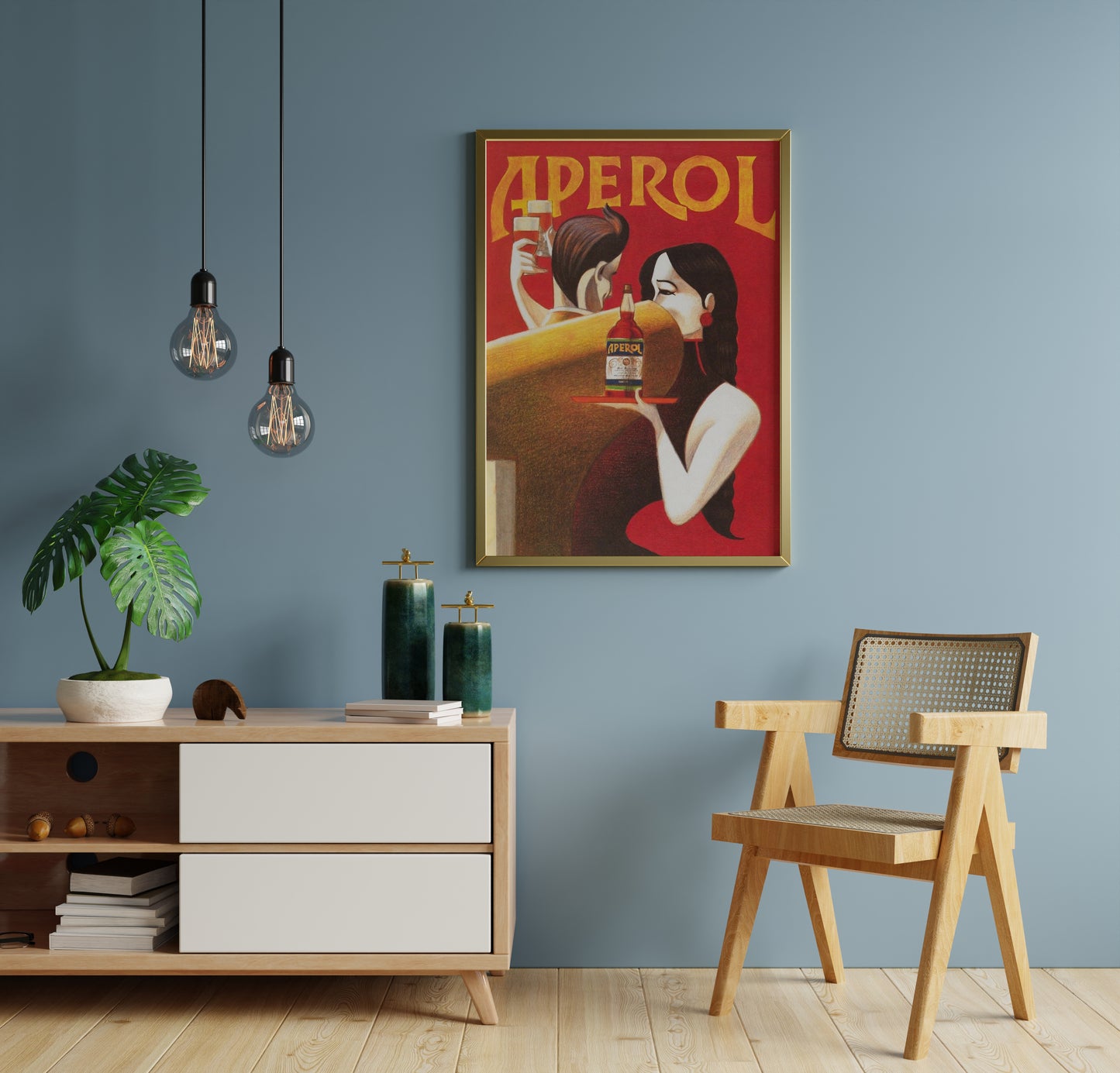 Vintage Italian Aperitif Inspired Poster Print – Retro Bar Wall Art for Kitchen, Dining Room & Home Decor
