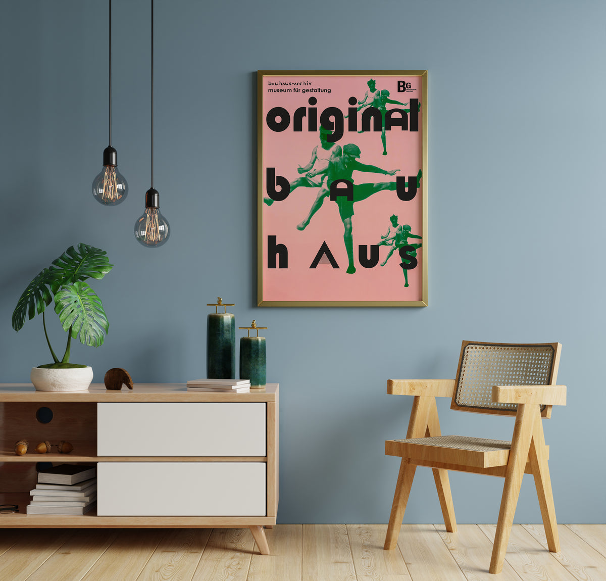 Bauhaus Archiv Poster Modernist Pink & Green Art Print Abstract Figures