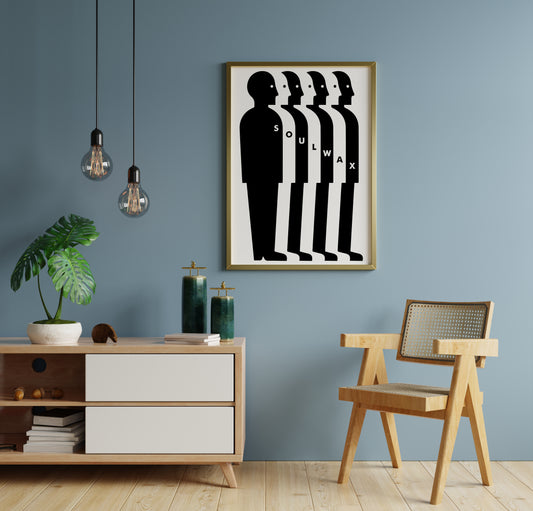 Minimal Black and White Band-Inspired Poster – Modern Typographic Album Cover Style Print