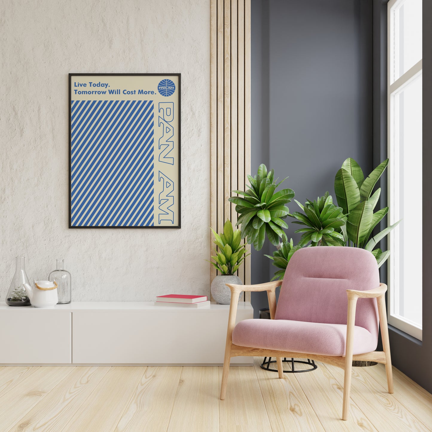 Vintage Airline Travel Poster Wall Art – Retro Aviation Print