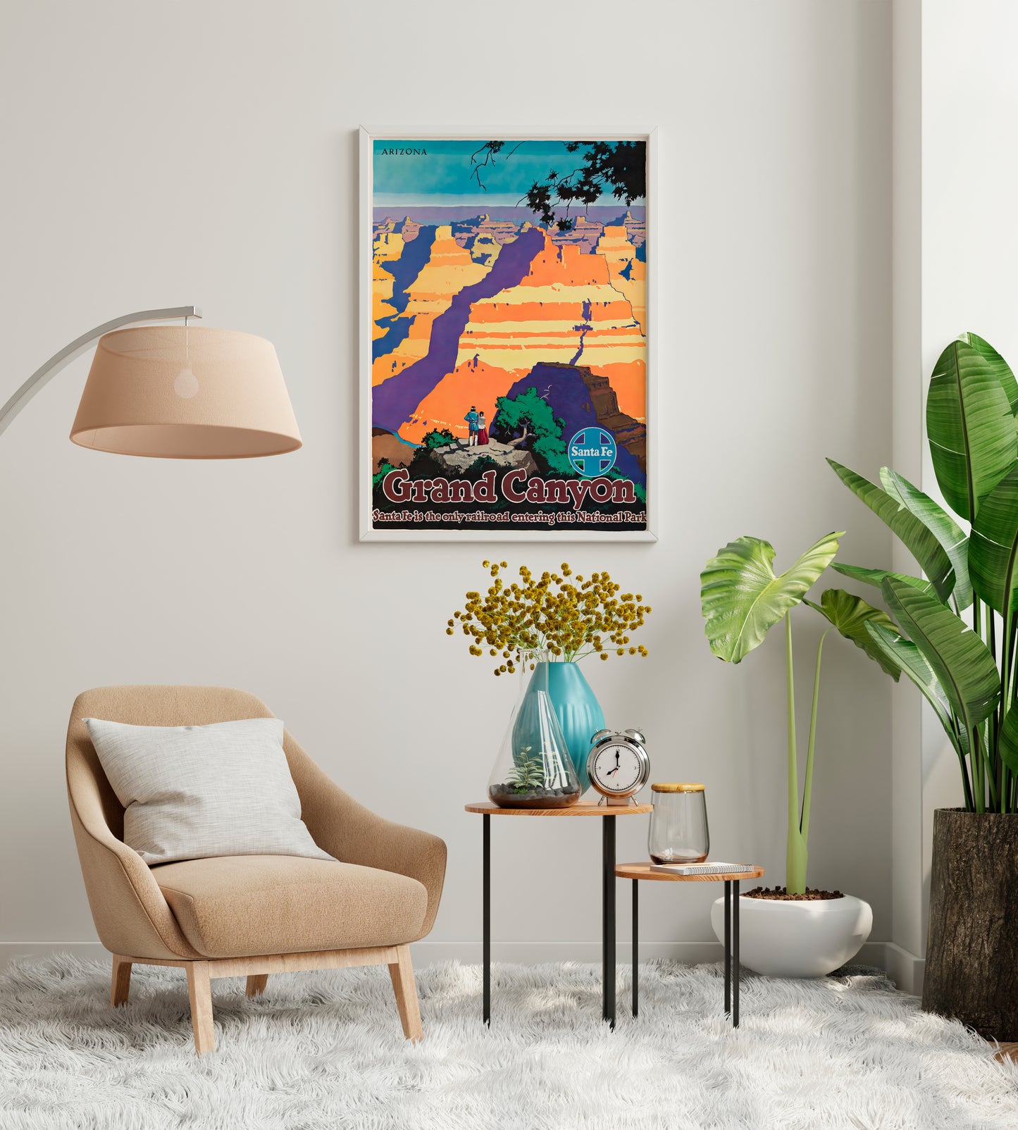 Vintage Grand Canyon Travel Poster – Retro Railway Advertising Wall Art Print