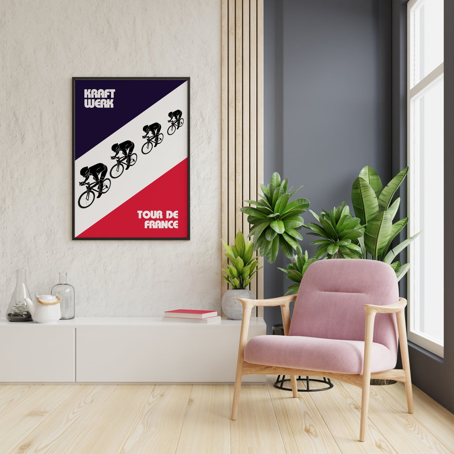 Kraftwerk Tour de France Poster | Retro Cycling Art | Music Room Decor