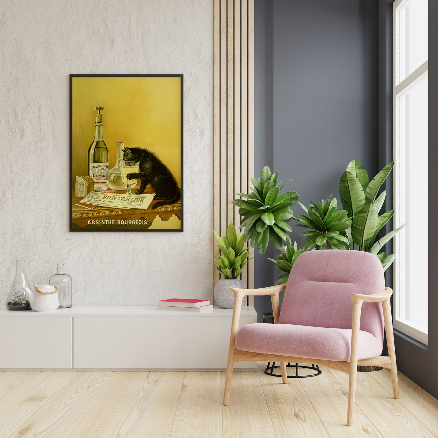 Vintage Absinthe Inspired Poster Print – Classic Bar Wall Art for Kitchen, Dining Room & Home Decor